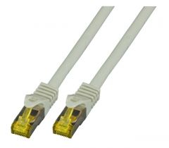 Copper patchcord, category 6A S/FTP RJ45 patch cord, 007,5m, Grey